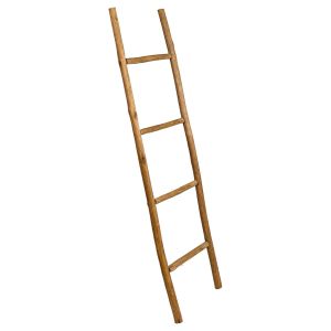 Escalera estantería de madera marrón 44x3x150