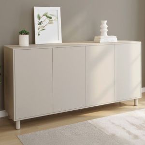 Buffet id market 4 puertas 160 cm moderno de madera y beige