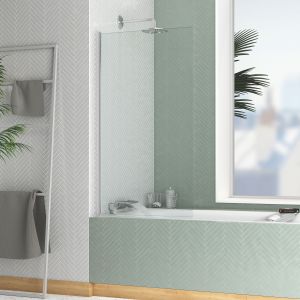 Mampara de bañera 70x130cm - perfil acabado cromo - elementary