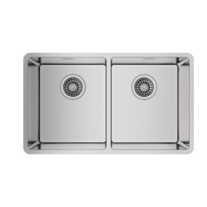 Fregadero teka be linea rs15 2c 740 2 cubetas inox smart silent
