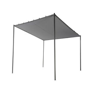 Cenador vimino 282 cm 294 cm metal gris oscuro