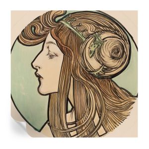 Papel pintado para paredes retrato art nouveau 250x250 tulup