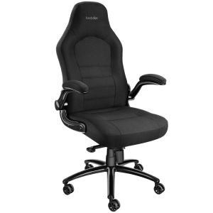 Silla de oficina de escritorio giratoria 360º y altura ajustable negro