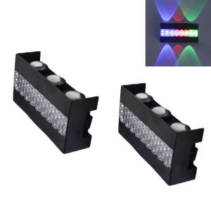 Aplique de pared 2 uds. Impermeable 8 w