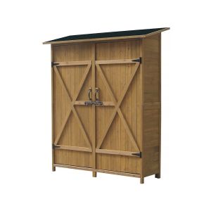 Caseta cobertizo para jardín "espacio" - 140 x 49 x 162 cm - marron