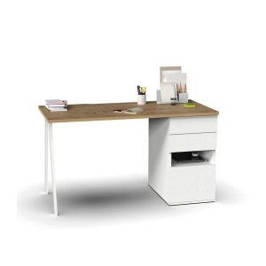 Mesa de despacho kiroba con almacenamiento y diseño funcional