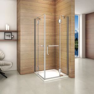 Mampara de ducha rectangular abatible,8mm antical,800x1000x1900mm