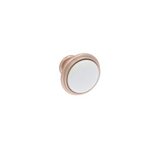 Pomo para muebles en zamac y porcelana, diam 35mm color lote de 25