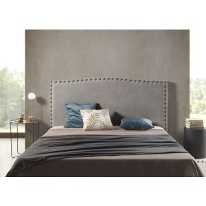 Cabecero ambar de 160 de tela gris 165x115x8
