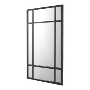 Espejo de pared rectangular 90 x 60 cm negro