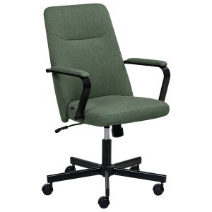 Silla de oficina caroga tela verde oscuro