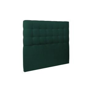 Cabecero acolchado de 200 cm - tela de terciopelo verde - verde