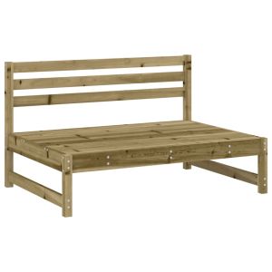 vidaXL sofá central de jardín madera de pino impregnada 120x80 cm