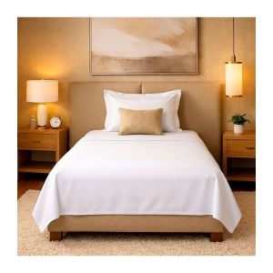 Juego de sábanas 100% algodón hotel  3 piezas 105 x 190/200  blanco