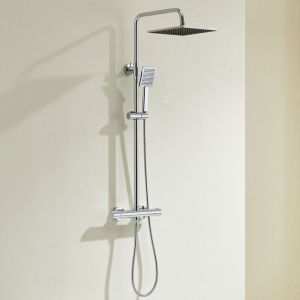 Auralum max columna de ducha termostática de acero inoxidable