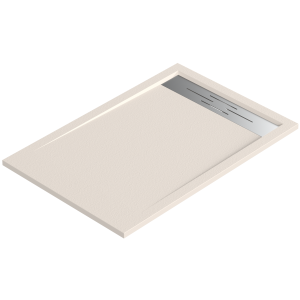 Plato ducha resina valvula y rejilla | beige | 90 x 150cm