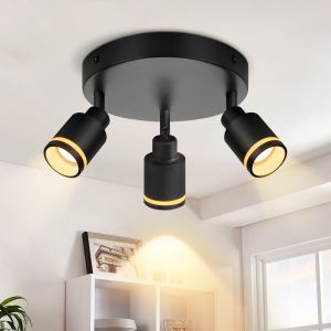Nettlife lámpara de techo negro gu10 20x20