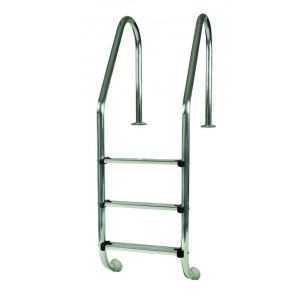 Escalera inox estándar para piscina enterrada 3 peldaños 1,20m