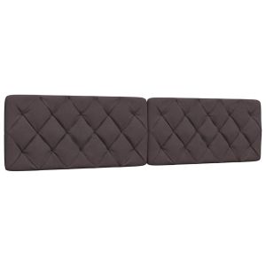 Cabecero de cama acolchado tela marrón oscuro 200 cm eso2540