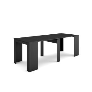 Mesa consola extensible, 58/222x90x77cm, negro rf2644