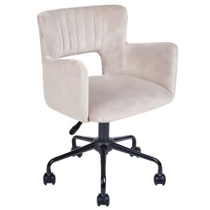 Silla de escritorio sanilac ii terciopelo gris pardo