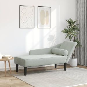Sofá diván con cojines terciopelo gris claro oif904490