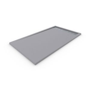 Plato de ducha resina con marco. Gris claro ral: 7037 80x160cm