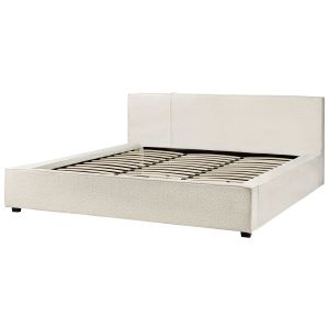 Cama bouclé mirande 180 x 200 cm blanco crema