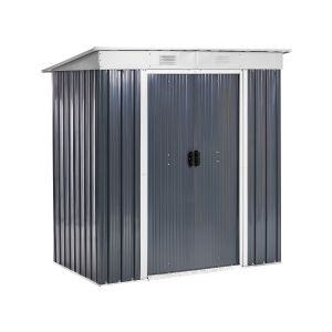 Cobertizo de jardín acilia 174 cm 110 cm gris grafito