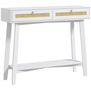 Console table 100x30x81 cm color blanco Homcom