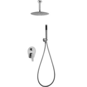 Conjunto ducha monomando empotrado paros acero s31