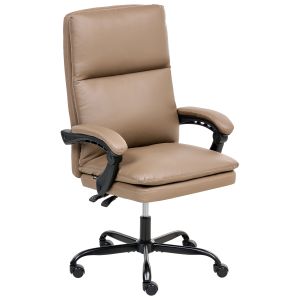 Silla ejecutiva serene piel sintética marrón