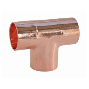 Te de cobre igual para soldar - triple hembra - para tubo de cobre ø22 (x2)