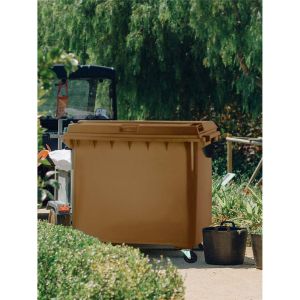 Contenedor de basura reciclables de colo | 1100 l - marrón