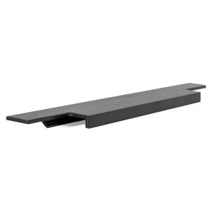 Tirador embutir linear negro cepillado largo 297