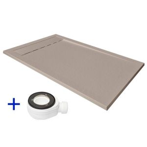 Plato de ducha de resina 130x90 premium ambiente moka  ral 9001  90x130