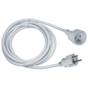 Alargador eléctrico - gao - 16a - cable 10m - blanco - robusto - flexible