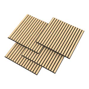 Set de 12 paneles acústicos vang 3d 4,32 m² lamas lineales - roble claro
