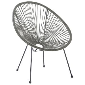 Silla de jardín acapulco ii ratán sintético gris oscuro