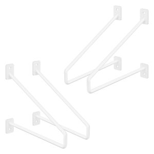 4x soporte de estante 220 mm blanco