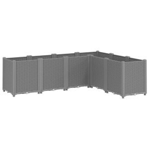 vidaXL jardinera pp gris claro 160x120x53 cm