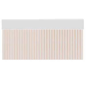Cortina para puertas de PVC stripe transparente con caramelo / 90 x 210