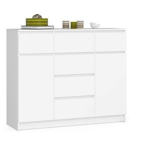 Cómoda - 6 cajones y 2 puertas - 120x40x99 cm