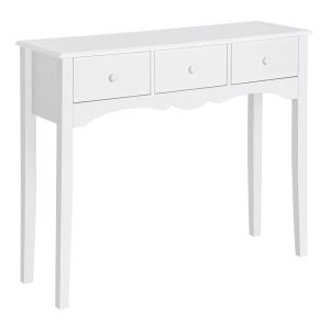 Mueble mesa recibidor 100x32x85cm mdf color blanco Homcom