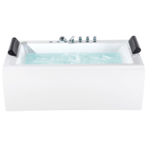 Bañera de hidromasaje LED esquinera montego 172 x 83 cm blanco