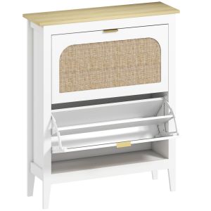 Zapatero estrecho 80x24x95.5 cm color blanco Homcom