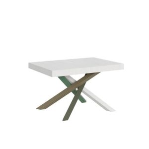 Mesa extensible 90x140/244 cm - blanco fresno - volantis - pack 1