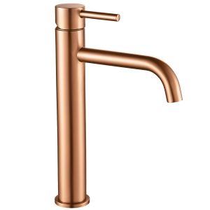 Rea grifo de lavabo lungo brushed copper high, 13x13x28 cm