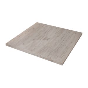 Ondee - plato de ducha naturo - recortable - 90x90 - madera - extra-plano