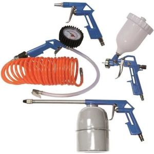 Scheppach kit de 5 herramientas neumáticas para compresor